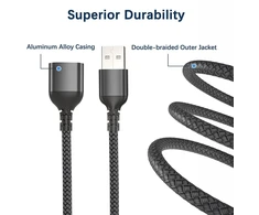 Usb prailginimo laidas su jungikliu 3m