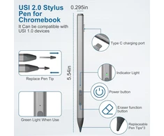Usi 2.0 rašiklis, skirtas chromebook, 4096 jautrumo spaudimui chromebook rašiklis, skirtas amazon fire max 11, lenovo chromebook duet, acer chromebook spin314, hp, google pixel planšetiniam kompiuteriui