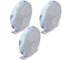 Ustnir lipnios veltinio juostelės, 3 ritinėliai, lipnus veltinis baldams (100 cm x 2 cm), galima karpyti bet kokią formą, stipriai lipni slydimo juosta, skirta kėdėms, grindų apsaugai, pilka