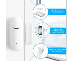 Utebit lango signalizacija apsaugai nuo įsilaužimo, mini išmanusis wifi lango jutiklis apsaugai nuo įsilaužimo durų su programėle lango signalizacijos jutiklis namų apsaugos durų signalizacijos sistemos suderinamumas su alexa google