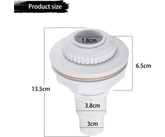 Utefif baseino įleidimo antgalis, įleidimo antgalis plieninių sienų baseinams, 38/32 mm įleidimo antgalis, standartiniam baseino įleidimo antgaliui, baseino antgalis, reguliuojama antgalio galvutė