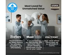 Utopia Bedding Karališkos pagalvės užvalkalai - 12 vnt. pakuotė - uždaras užsegimas - minkštas šlifuotas mikropluošto audinys - atsparūs susitraukimui ir blukimui karališko dydžio pagalvių užvalkalai 50 x 100 cm (balti)