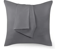 Utopia Bedding - pagalvėlės užvalkalas 60 x 60 cm, 2 vnt. rinkinys - pagalvės užvalkalas 60 x 60 cm, 100% šlifuota mikropluošto medžiaga su užlenkiamu užsegimu - raukšlėms, blukimui ir purvui atsparus pagalvėlių užvalkalai 60 x 60 cm - pilkas