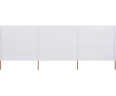 Uždanga nuo vėjo, 3 plokštės, smėlio balta, 400x80cm, audinys