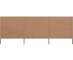 Uždanga nuo vėjo, 3 plokštės, taupe spalvos, 400x80cm, audinys