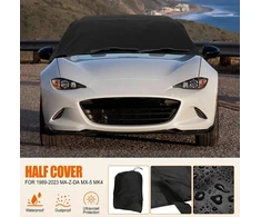 Uzoyfoda pusiau automobilio uždangalas, atsparus vandeniui, skirtas Mazda Mx-5 (1989-2024) viršutinio stogo apsauga 420d Oxford audinys, specialiai pritaikytas transporto priemonei, apsauga nuo Uv spindulių, automobilio uždangalas Mk1/mk2/mk2.5/na/nb, Mk4