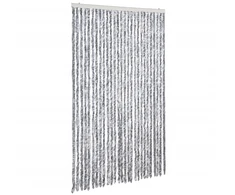 Užuolaida nuo vabzdžių, balta ir pilka, 118x220cm, šenilis
