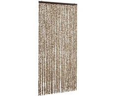 Užuolaida nuo vabzdžių, smėlio ir ruda, 100x220cm šenilis