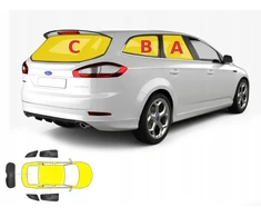 Užuolaidos skirtos Mondeo mk4 kombi - 5 vnt. Polift