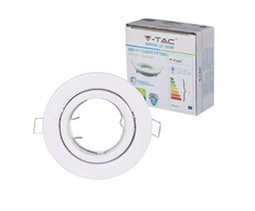 V-tac gu10 apvalus judinamas baltas įleidžiamas šviestuvas vt-7227rd-wh