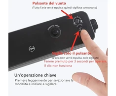Vacuum Sealer automatinis maisto vakuumatorius, maisto vakuumavimas, Led indikatoriai, šlapio ir sauso maisto režimas