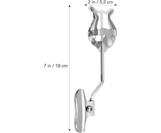 Vaguelly marširavimo šakė trombonui, metalinis marširuojančios muzikos laikiklis, priedas prie piltuvo, pučiamasis instrumentas, muzikos knygos spaustukas, sidabrinis