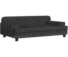 Fotelis Vaikiška sofa, juodos spalvos, 90x53x30cm, aksomas