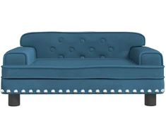Fotelis Vaikiška sofa, mėlynos spalvos, 70x45x30cm, aksomas
