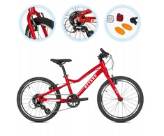 Vaikiškas dviratis Attabo Ease, raudonas, itin lengvas, aliumininis, Shimano Altus
