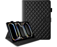 Vaitasy dėklas, skirtas Ipad Pro 11 2024 (m4) 11 colių planšetiniam kompiuteriui, verslo Pu odos apsauginis dėklas, skirtas Ipad Pro 11 2024 su kortelių lizdo stovu, juodas