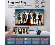 Vaizdo grotuvas Anytrox belaidis hdmi siųstuvas ir imtuvas, usb c į hdmi belaidis siųstuvas ir imtuvas, 1080p belaidis ekrano plėtiklis vaizdo/garso srautiniam perdavimui iš telefono/planšetinio kompiuterio/nešiojamojo kompiuterio į televizorių, projektorių, monitorių