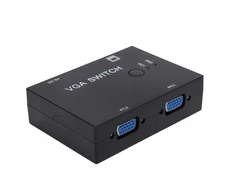 Vaizdo kabelio skirstytuvas 2in1 Vga į 2x Vga juodas