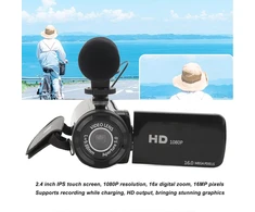 Vaizdo kamera, Full Hd 1080p vlogų kamera su 2,4 colių Ips jutikliniu ekranu, 16x priartinimas, 16mp skaitmeninė vaizdo kamera su papildomu apšvietimu, skirta „youtube“