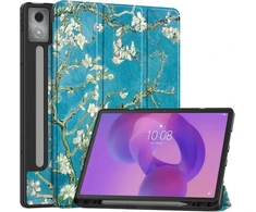 Vakarey dėklas, skirtas Lenovo Idea Tab Pro, su rašiklio laikikliu, itin plonas išmanusis dėklas, skirtas Lenovo Tab Pro 12.7 colių 2025 m., gėlė