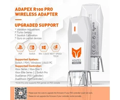 Valdiklio adapteris, Bigbig Won R100 Pro belaidis adapteris, skirtas XBOX One X s/XBOX Series X s/XBOX Elite Series 2/ps5/ps4/switch valdikliams, skirtas žaisti Ps4/switch/windows 11&amp;10 Pc (1 vnt.)