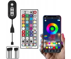 Valdiklis2+muzikinis pultelis Led juostoms Bt programėlė