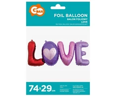 Valentino folinis balionas Love užrašas didelis 74 cm Godan Balon romantiškas