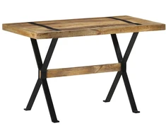 Valgomojo stalas, 120x60x76cm, neapdorota mango mediena