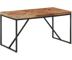 Valgomojo stalas, 140x70x76cm, akacija ir mango mediena