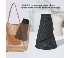 Valleycomfy saulės skydeliai moterims, apsauga nuo Uv spindulių, šiaudinė skrybėlė, sulankstoma paplūdimio skrybėlė, vasarinė susukama kepurė su skylute uodegai