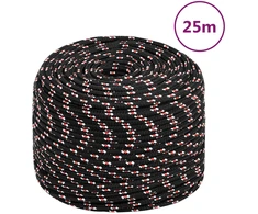 Valties virvė, juodos spalvos, 8mm, 25m, polipropilenas