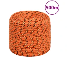 Valties virvė, oranžinės spalvos, 10mm, 500m, polipropilenas