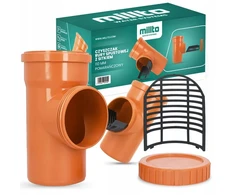 Valytuvas lietvamzdžio 110 mm su sieteliu, oranžinis