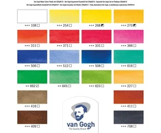 Van Gogh akvareliniai dažai dovanų dėžutėje - 18 indelių + 2 tūbelės