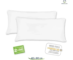 Vandeniui atsparūs pagalvių užvalkalai 2 vnt. 40x80 cm su užtrauktuku