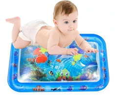 Vandens kilimėlis kūdikiams be Bpa I Encovy vandens žaidimų kilimėlis Aqua Mat Vanduo Baby I pripučiamas pilvo laiko kilimėlis kūdikiams nuo 3, 6, 9 mėnesių I žaislinis kilimėlis pilvo padėčiai, užpildomas kilimėlis, 66 x 50 cm
