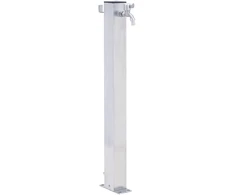 Vandens kolonėlė sodui, 100cm, nerūdijantis plienas, kvadratinė