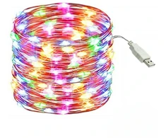 Varinės vielos lemputės 200 Led mikro Usb spalvotos