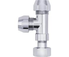 Varioan 10360 3/8" žalvarinis T-formos jungiklis, chromuotas