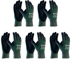 Vasalat Atg Maxiflex Cut pirštinės, 10 dydis, atsparios įpjovimams darbo pirštinės Xl - 5 poros