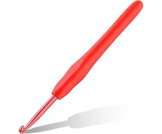 Vąšelis, 4.5 mm ergonomiškas vąšelis su neslystančia rankena, vąšelių rinkinys, aliuminis, vąšelis su minkšta gumine rankena sergantiems artritu, patyrusiems nėrimo mėgėjams