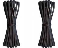 Vaškuoti juodi batraiščiai 200 cm vidutiniai apvalūs 3,5 mm G15-93
