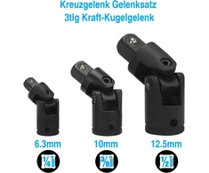 Vastools universalios jungties rinkinys 6,3 mm (1/4), 10 mm (3/8), 12,5 mm (1/2), terkšlės adapterių rinkinys nuo 1/4 colio iki 3/8 colio, nuo 3/8 colio iki 1/4 colio, nuo 3/8 colio iki 1/2 colio, nuo 1/2 colio iki 3/8 colio terkšlėms, galvutėms