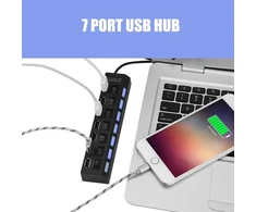 Vbestlife 7 prievadų Usb 2.0 šakotuvas, 480 Mbps