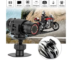 Vbestlife motociklo šalmo kamera, 1080p hd vandeniui atspari smūgiams dviračio vaizdo kamera, įrašymas ciklu, įkraunama mini sporto vaizdo kamera motociklams