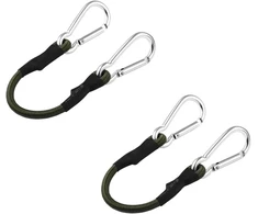 Vbnzbk Įtempimo elastinė juosta su karabinu, 30 cm įtempimo elastinė juosta su kabliu, plėtiklis su kabliu, plėtiklis su karabinu, bagažo įtempiklis, juodas guminis laidas lauko stovyklavimui dviračiu