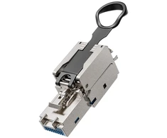 Vcelink Rj45 jungtis, daugkartinio naudojimo įrankių nereikalaujančios cat 7 jungtys, cat6a ekranuotos tinklo jungtys, skirtos 22–26awg ftp stp sftp utp kabeliui, 10 gbps 600 mhz, paauksuotos, 1 vnt.
