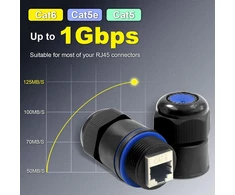 Šakotuvas Vcelink Rj45 vandeniui atspari jungtis Cat6/cat5e/cat5, ekranuotas Lan kabelio ilgiklis, Ip67 Lan ilgiklis, tinklo kabelio jungtis, 3 vnt.