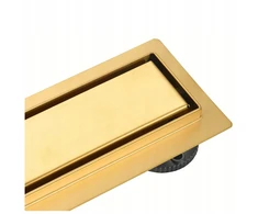 Vcx linijinis latakas 2in1 plytelėms, aukso spalvos, šlifuotas, 90 cm