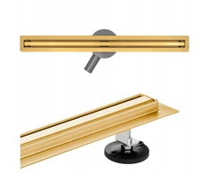 Vcx Slim linijinis nutekėjimas, pasukamas, aukso spalvos, šlifuotas, 80 cm